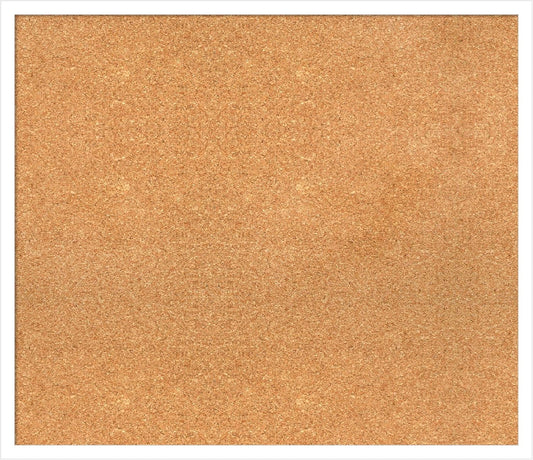 Amanti Art Natural Cork Board for Wall, 25x29 Vision Board with White Frame, Large Corkboard Office Decor for Home Organization, Modern Corkboard Pinboard to Display Items for Home Organization in
