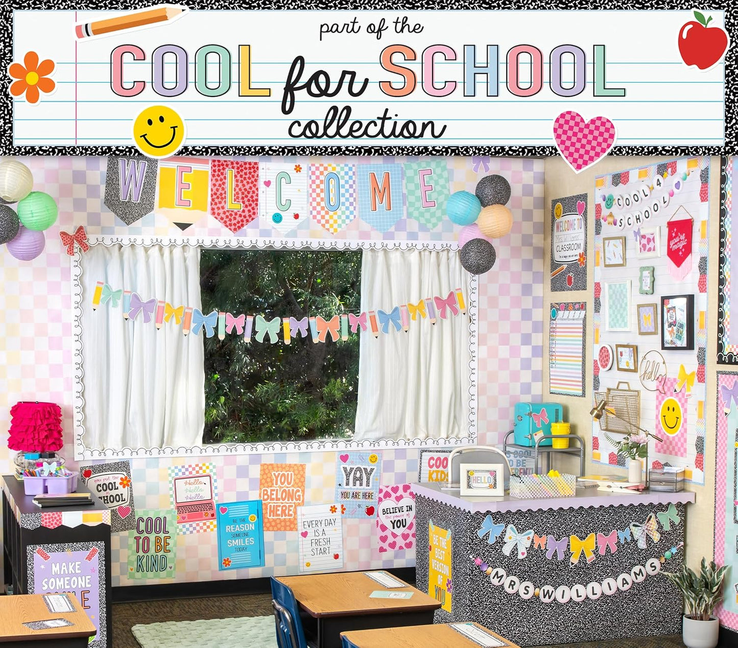 Teacher Created Resources Cool for School Composition Flat Name Plates (TCR9319)