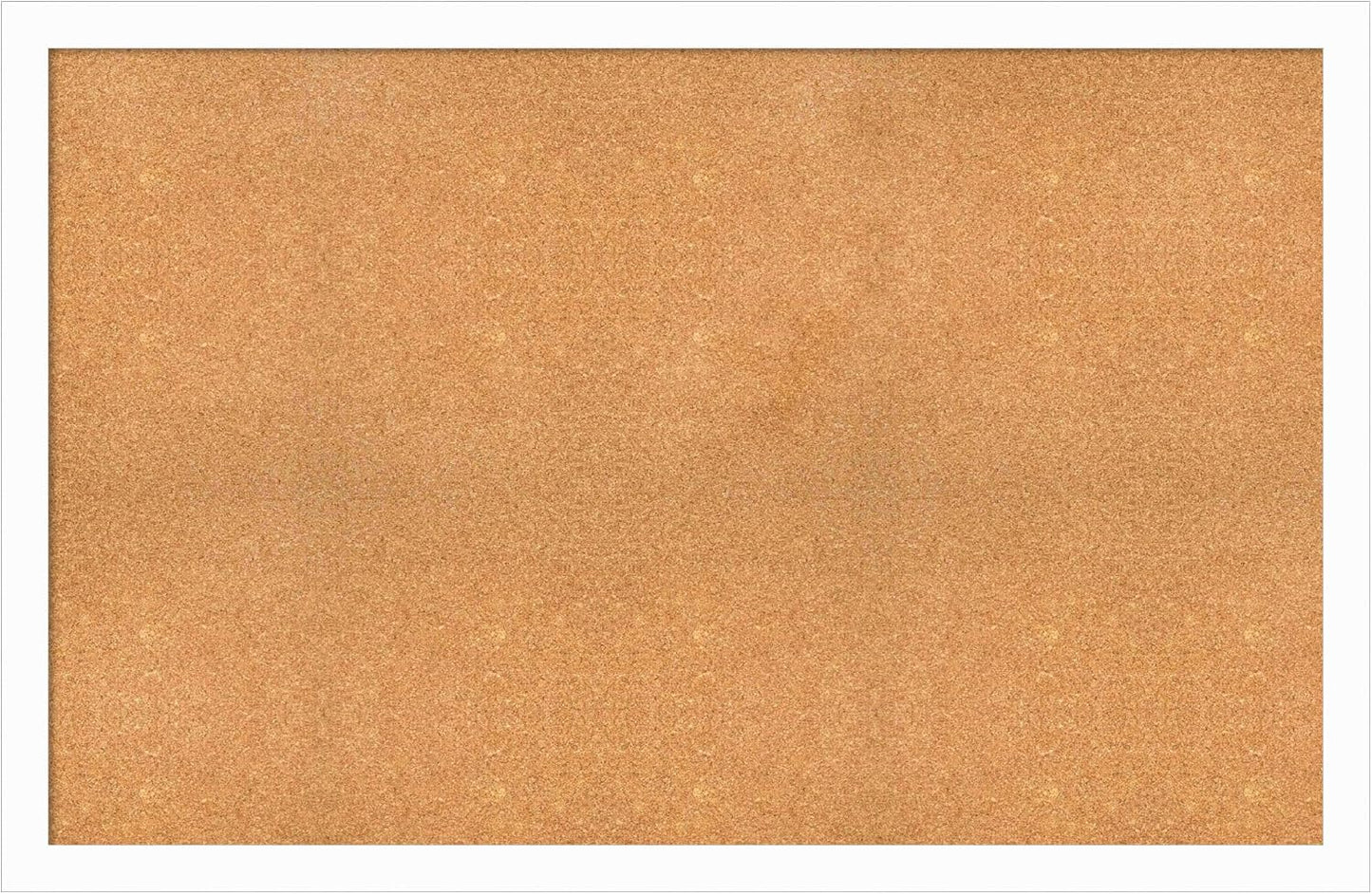 Amanti Art Natural Cork Board for Wall, 37x57 Vision Board with White Frame, Oversize Corkboard Office Decor for Home Organization, Casual Corkboard Pinboard to Display Items for Home Organization in