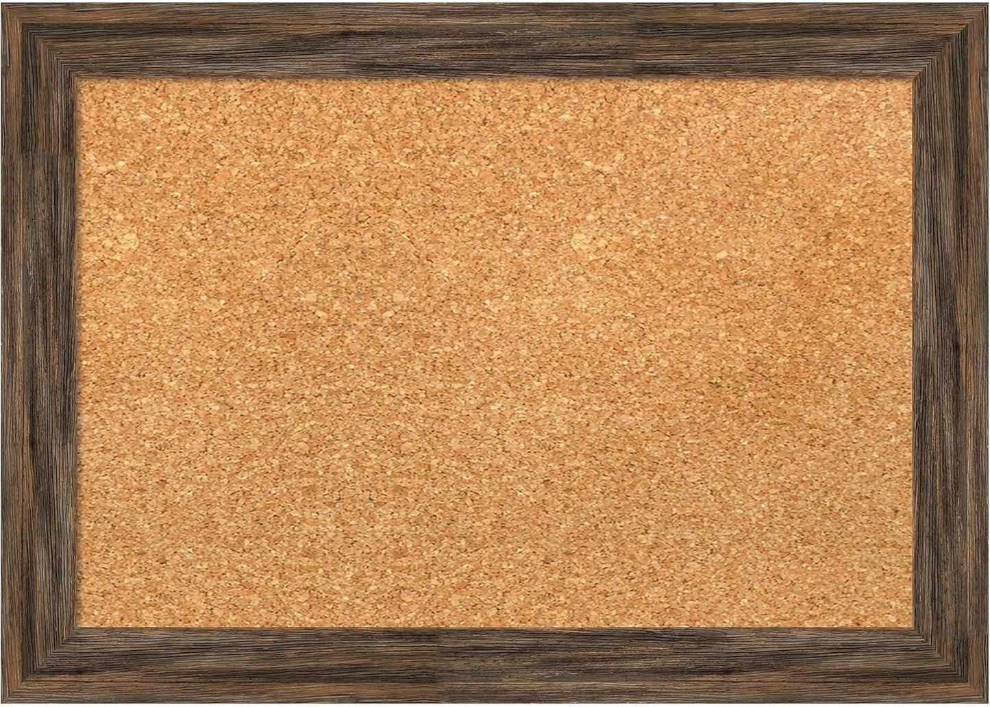 Amanti Art Natural Cork Board for Wall, 15x21 Vision Board with Brown Wood Frame, Small Corkboard Office Decor for Home Organization, Country Rustic Corkboard Pinboard to Display Items for Home