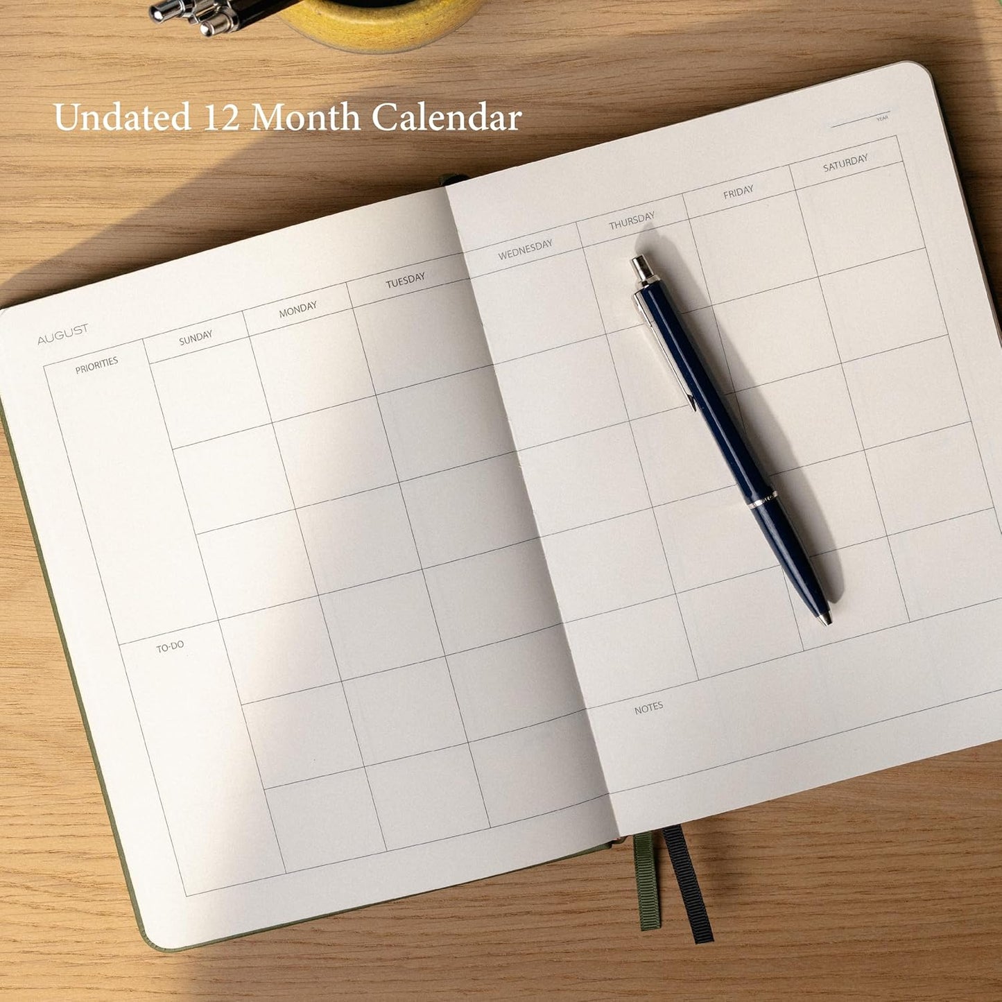 Anecdote 2026 Planner: 52 Week Daily Planner, Yearly, Monthly & Weekly Workflow for Planning Your Success – Vegan Leather Hardcover, Start Anytime & Achieve your Goals - Camel