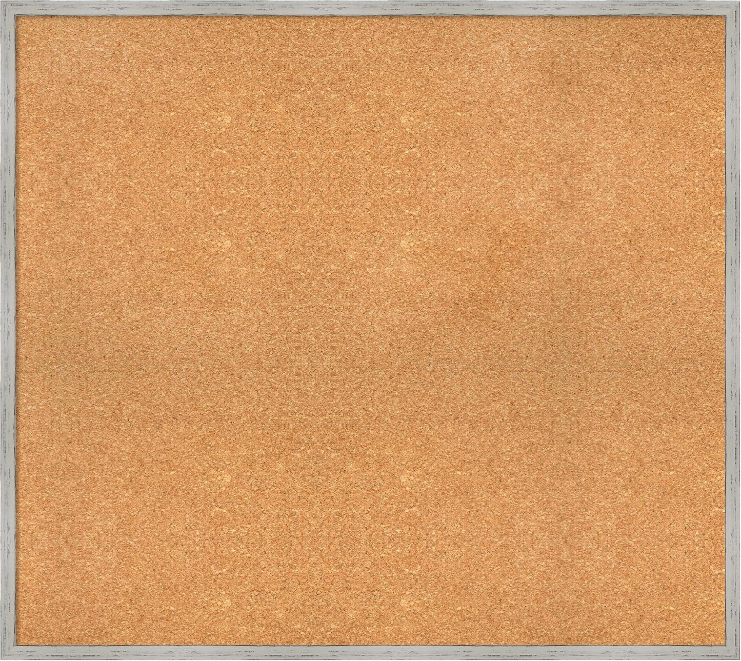 Amanti Art Natural Cork Board for Wall, 33x37 Vision Board with White Frame, X-Large Corkboard Office Decor for Home Organization, Cottage Corkboard Pinboard to Display Items for Home Organization in