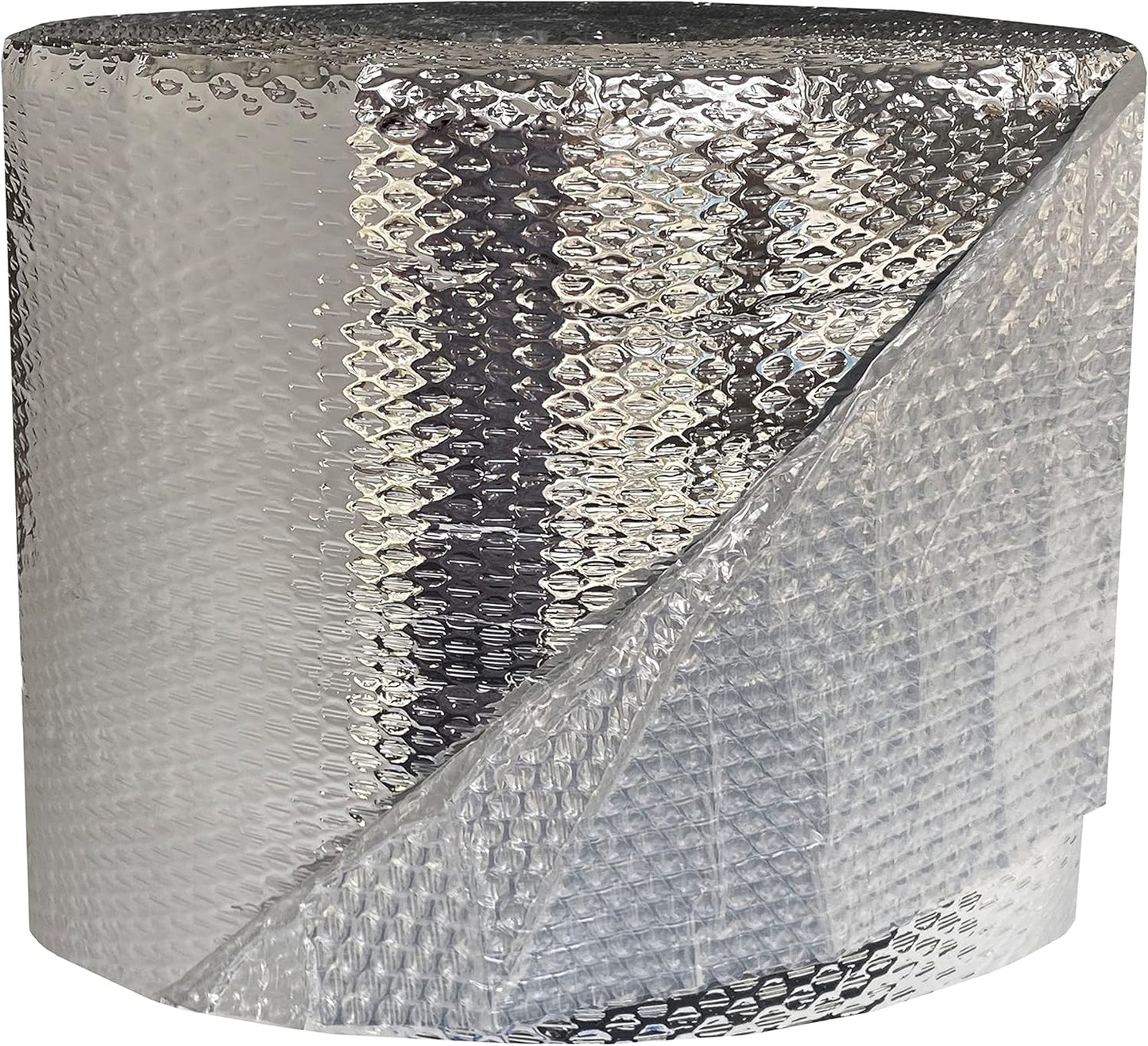 USA Reflective Insulation Roll, Bubble Insulation Roll for Summer Heat, Bubble Pack , 12" Width x 125' Length, Reflective for Colder Climates