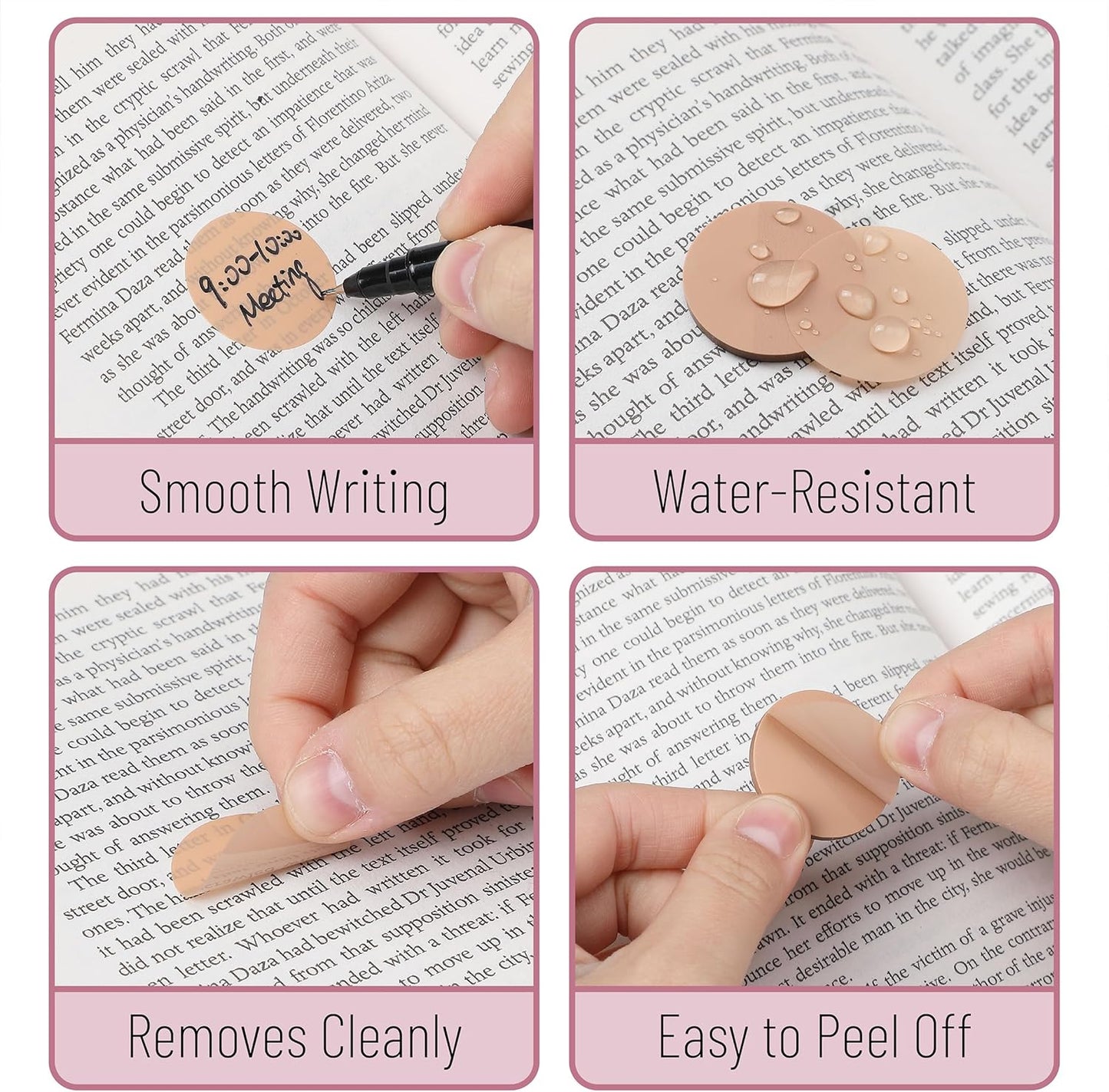 Mr. Pen- Transparent Sticky Notes, 560 Pcs, Assorted Colors, Round Translucent Sticky Notes