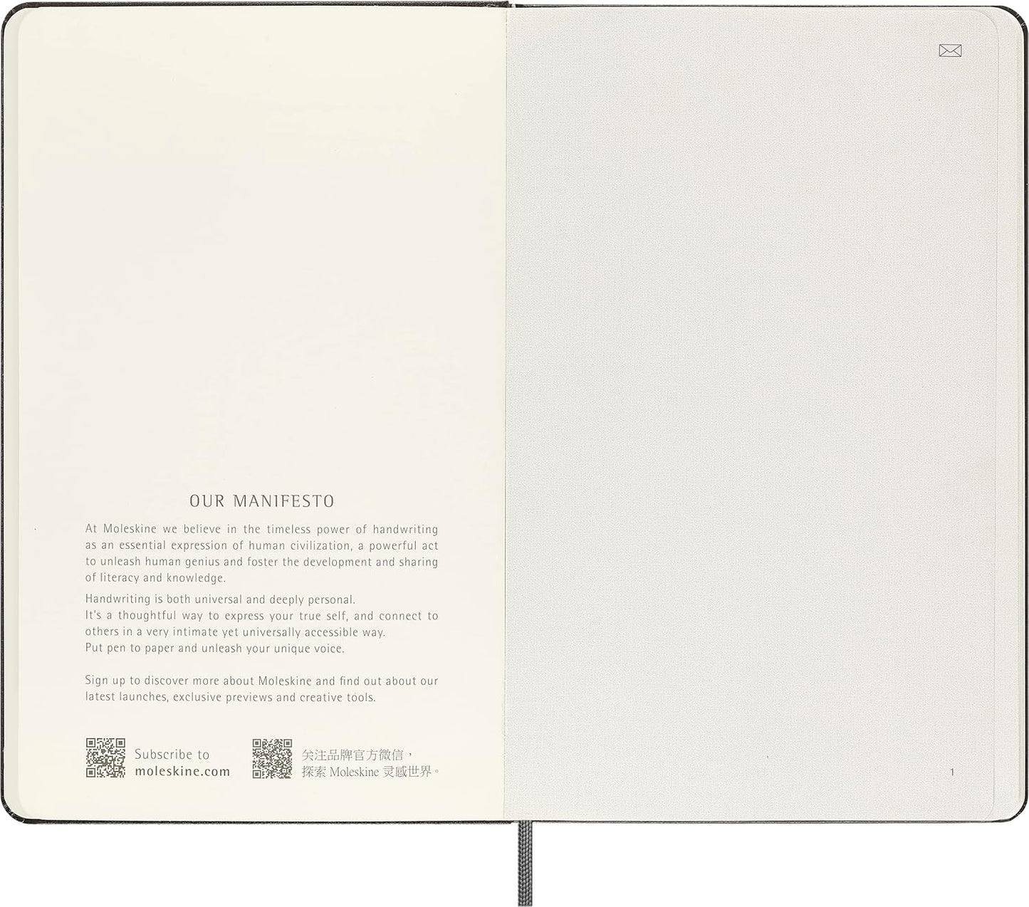 Moleskine Smart Notebook, Large, Plain, Black, Hard Cover (5 x 8.25)