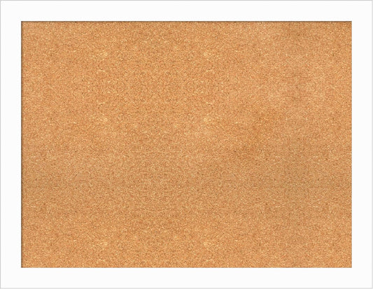 Amanti Art Natural Cork Board for Wall, 27x35 Vision Board with White Frame, Large Corkboard Office Decor for Home Organization, Casual Corkboard Pinboard to Display Items for Home Organization in