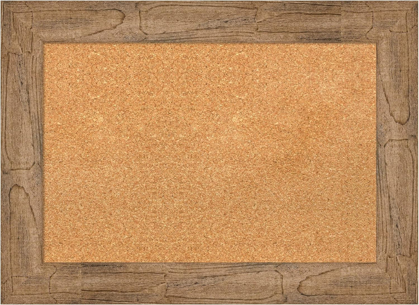 Amanti Art Natural Cork Board for Wall, 22x30 Vision Board with Brown Wood Frame, Medium Corkboard Office Decor for Home Organization, Country Rustic Corkboard Pinboard to Display Items for Home