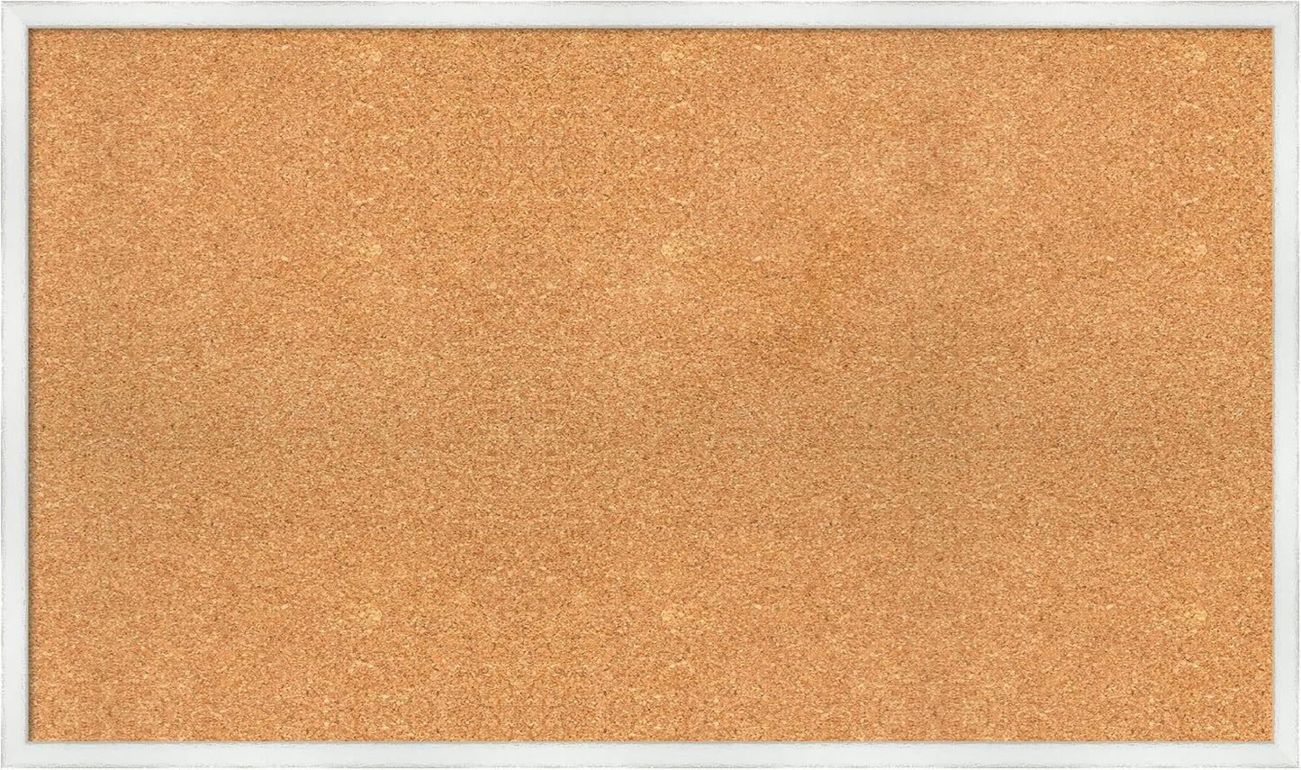 Amanti Art Natural Cork Board for Wall, 23x39 Vision Board with White Frame, Large Corkboard Office Decor for Home Organization, Country Rustic Corkboard Pinboard to Display Items for Home