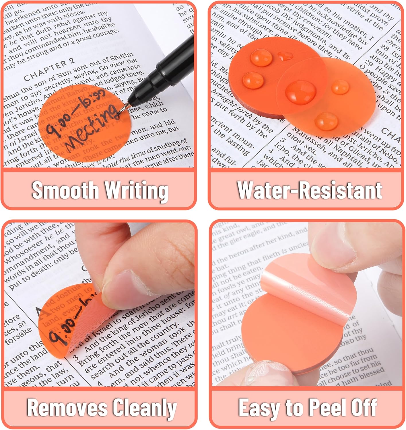 Mr. Pen- Transparent Sticky Note Set, 1120Sheets, Colorful, Round Transparent Sticky Notes Set